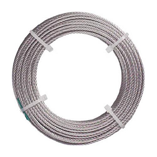 ＴＲＵＳＣＯ　ナイロン被覆ステンレスワイヤロープ　１ｍｍ×２０ｍ　ＣＷＣ−１Ｓ２０　１巻（直送）