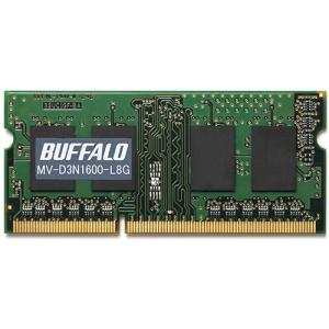 バッファロー　ＰＣ３Ｌ−１２８００　ＤＤＲ３Ｌ　１６００ＭＨｚ　２０４Ｐｉｎ　ＳＤＲＡＭ　Ｓ.Ｏ.ＤＩＭＭ　８ＧＢ　ＭＶ−Ｄ３Ｎ１６００−Ｌ８Ｇ