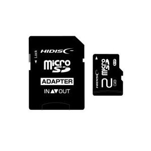 ハイディスク　ｍｉｃｒｏＳＤカード　２ＧＢ　ＳＤ変換アダプター付き　ＨＤＭＣＳＤ２ＧＣＬＪＰ３　１枚