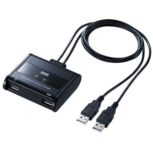 キーボード・マウス用パソコン切替器　（２：１）　ＳＷ−ＫＭ２ＵＵ　１個