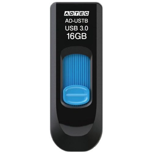 アドテック　ＵＳＢ３．０　スライド式フラッシュメモリ　１６ＧＢ　ブラック＆ブルー　ＡＤ−ＵＳＴＢ１６...