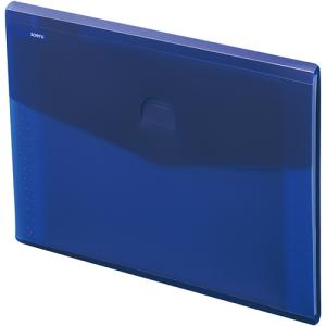 ｓｏｅｒｕ　スリムドキュメントファイル（ヨコ型）　Ａ４　６ポケット　インディゴブルー　Ａ−８７００−１１　１冊｜ぱーそなるたのめーる