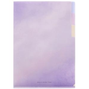 サンスター文具 クリアファイル3Pポケット付 みおりんStudy Time ライトバイオレット S2134616 1冊