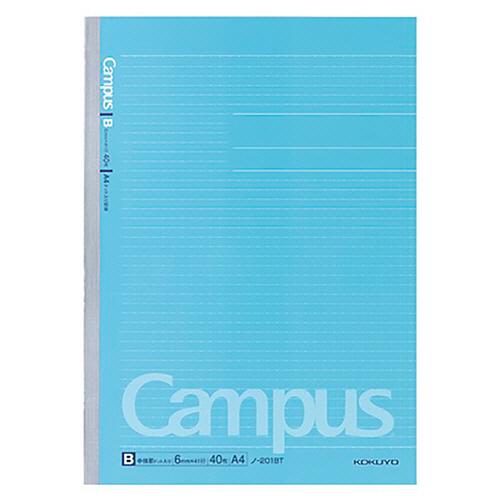 コクヨ　キャンパスノート（ドット入り罫線）　Ａ４　Ｂ罫　４０枚　ノ−２０１ＢＴ　１冊