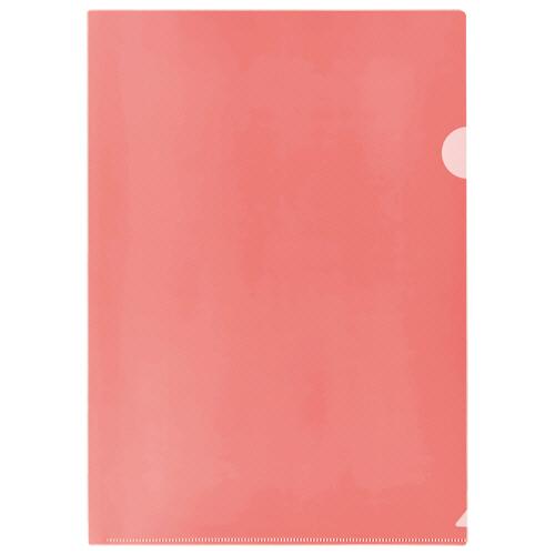 ＴＡＮＯＳＥＥ　カラークリアホルダー　薄型エコノミータイプ　Ａ４　レッド　厚さ０．１５ｍｍ　１パック...