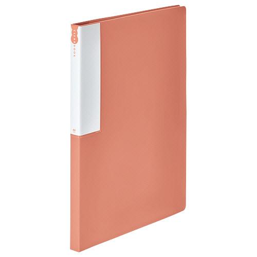 TANOSEE　クリヤーブック（再生ＰＰ）　Ａ４タテ　２４ポケット　背幅１７ｍｍ　レッド　１冊