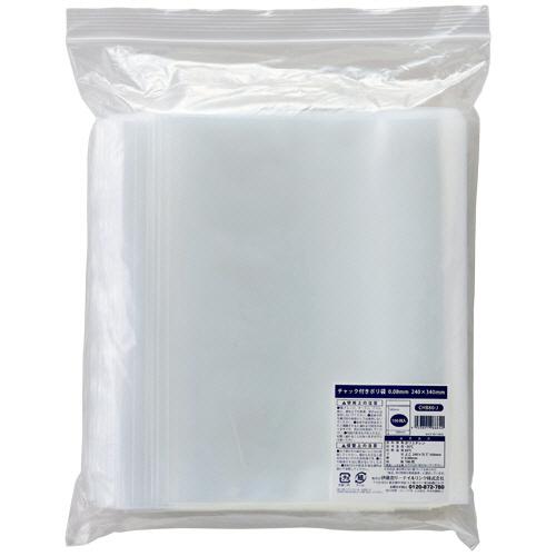 伊藤忠リーテイルリンク　チャック付ポリ袋　０．０８×２４０×３４０ｍｍ　ＣＨＢ８０−Ｊ　１パック（１...