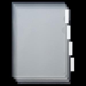 ニックス　インデックス付クリアホルダー　Ａ４　山ずれ４山インデックス付　ＭＳ−ＩＣＨ−ＹＡ４　１パック（３組）