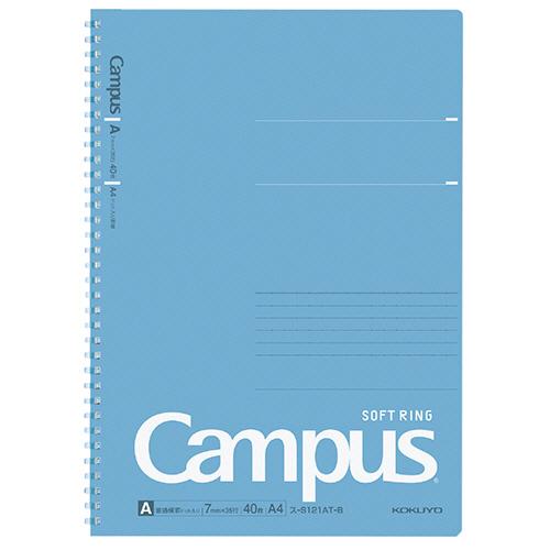 コクヨ　キャンパス　ソフトリングノート（ドット入り罫線）　Ａ４　Ａ罫　４０枚　ブルー　ス−Ｓ１２１Ａ...