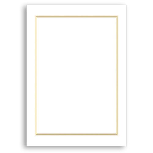 ササガワ　タカ印　ＯＡ辞令用紙　三重枠　Ｂ５　９−４０３　１箱（１００枚）