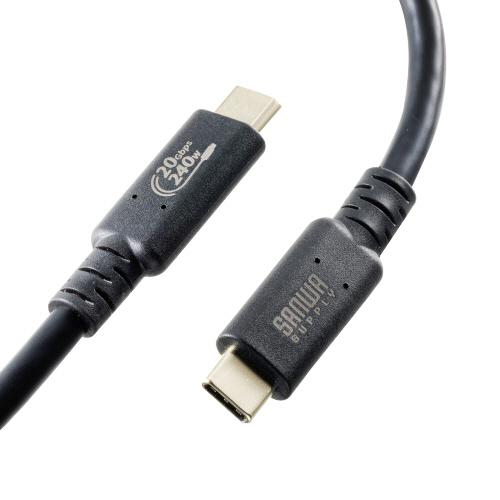 ＵＳＢ２０Ｇｂｐｓ（ＵＳＢ４　Ｇｅｎ２×２）Ｔｙｐｅ−Ｃケーブル　１ｍ　ブラック　ＫＵ−２０ＧＣＣＰ...
