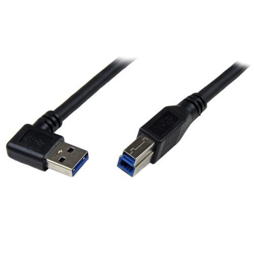 ＳｔａｒＴｅｃｈ．ｃｏｍ　Ｌ型ＵＳＢ３．０ケーブル　１ｍ　Ｔｙｐｅ　Ａ（オス）−Ｂ（オス）　ブラック...