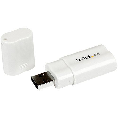 ＳｔａｒＴｅｃｈ．ｃｏｍ　ＵＳＢオーディオ／サウンド変換アダプタカード　ホワイト　ＩＣＵＳＢＡＵＤＩ...