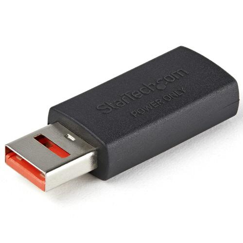 ＵＳＢデータブロッカーアダプタ　充電のみ対応　ＵＳＢ　Ａ（メス）−ＵＳＢ　Ａ（オス）　ブラック　ＵＳ...