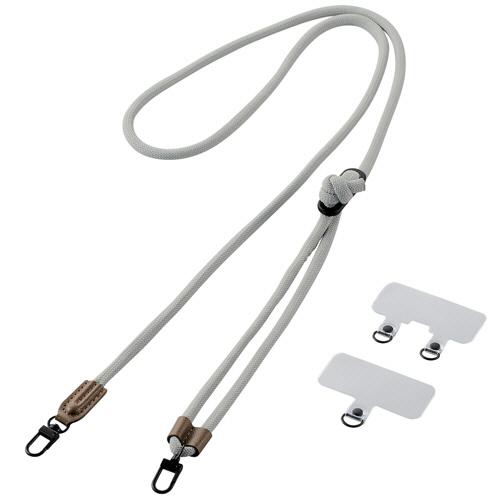 ショルダーストラップ　丸紐６ｍｍ　ライトグレー　Ｐ−ＳＴＳＤＨ２Ｒ０６ＧＹＬ　１本（お取寄せ品)