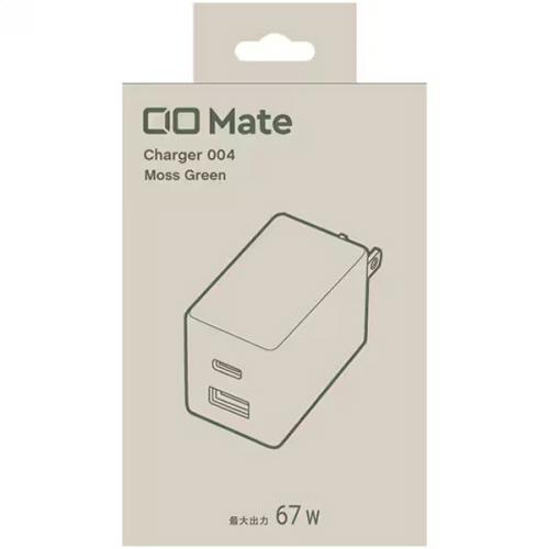 Ｍａｔｅ　Ｃｈａｒｇｅｒ　００４　６７Ｗ　Ｃ×２／Ａ×１ポート　モスグリーン　ＭＡＴＥ−ＣＨ００４−...
