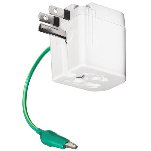 サンワサプライ　温度ヒューズ＆電流ヒューズ内蔵アダプタ　３Ｐ２Ｐ兼用・Ｌ型　ホワイト（ＲｏＨＳ指令１...