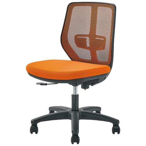 オカムラ　ＶＩＬＬＡＧＥ　ＶＣ１メッシュチェア　肘なし　ブラックフレーム　オレンジ　８ＶＣ１ＭＡ−Ｆ...