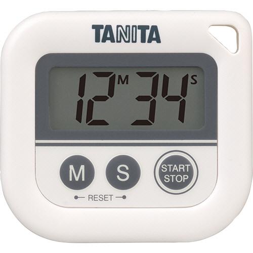 タニタ　デジタルタイマー　丸洗いタイマー　１００分計　ホワイト　ＴＤ−３７６Ｎ−ＷＨ　１個
