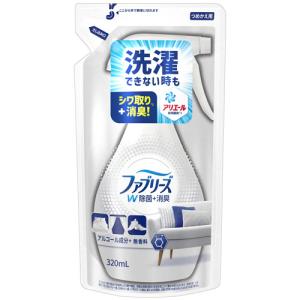 Ｐ＆Ｇ　ファブリーズ　ダブル除菌　アルコール成分入り　無香料　つめかえ用　３２０ｍｌ　１個｜tanomail