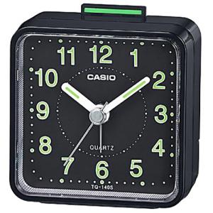 カシオ　クオーツ置時計　ブラック　ＴＱ−１４０Ｓ−１ＪＦ　１台　（お取寄せ品）｜tanomail