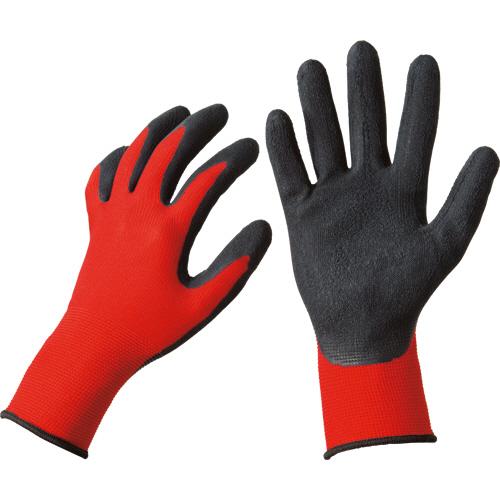 TANOSEE　天然ゴム背抜き手袋　Ｌ　レッド　１パック（１０双）