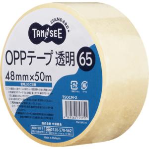 TANOSEE　ＯＰＰテープ　透明　４８ｍｍ×５０ｍ　６５μｍ　１巻｜tanomail