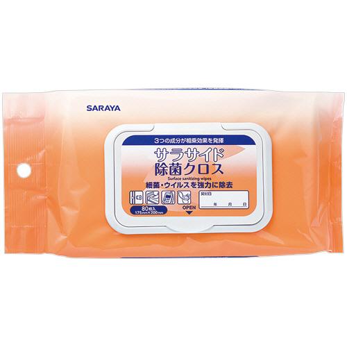 サラヤ　サラサイド除菌クロス　ピロータイプ　１パック（８０枚）（お取寄せ品)