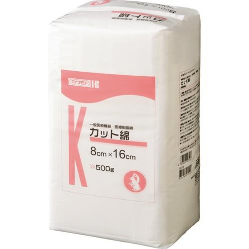 カワモト　カット綿　８×１６ｃｍ　５００ｇ　０１３−００４１２０−００　１パック （お取寄せ品）