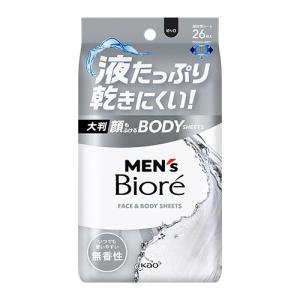 花王 メンズビオレ 顔もふけるボディシート 無香...の商品画像