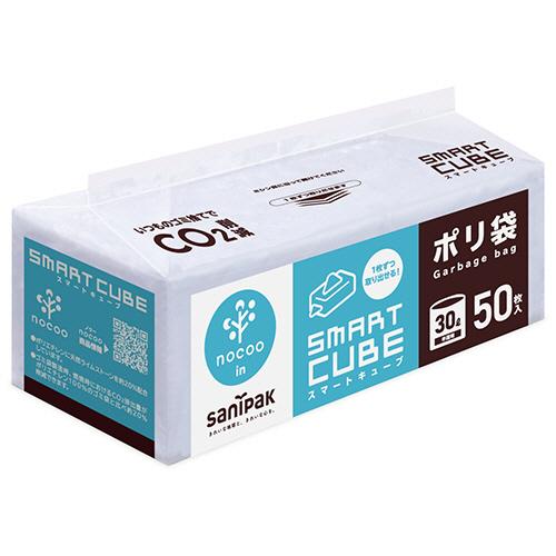日本サニパック　ポリ袋　ｎｏｃｏｏ　ｉｎ　スマートキューブ　半透明　３０Ｌ　０．０１７ｍｍ　ＣＳＣ３...