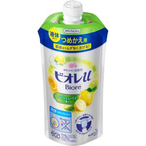 花王　ビオレｕ　ボディウォッシュ　フレッシュシトラスの香り　つめかえ用　３４０ｍｌ　１パック｜tanomail