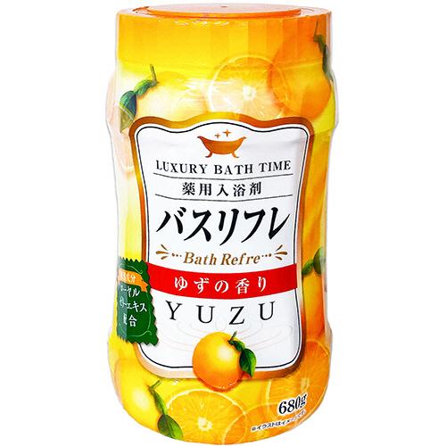 ライオンケミカル　薬用入浴剤バスリフレ　ゆずの香り　本体　６８０ｇ　１本