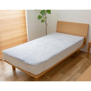 アクア ナイスデイ mofua プレミアムマイクロファイバー敷きパッド シングル スモークブルー 1枚