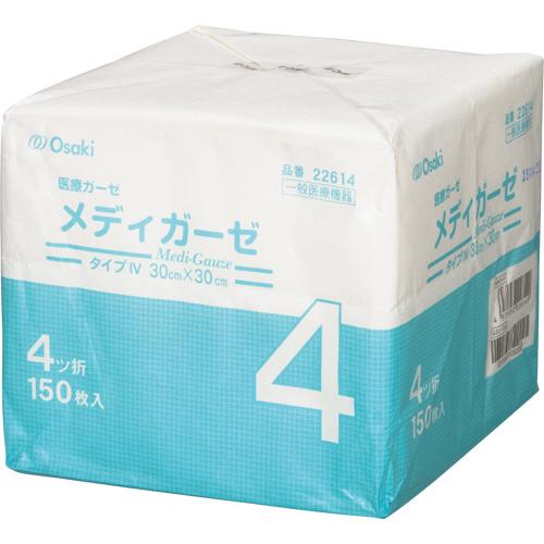 オオサキメディカル　メディガーゼ　３０×３０ｃｍ　４ツ折　１パック（１５０枚）