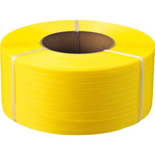 TANOSEE　ＰＰバンド　自動梱包機用　１５ｍｍ×２５００ｍ　黄　１巻