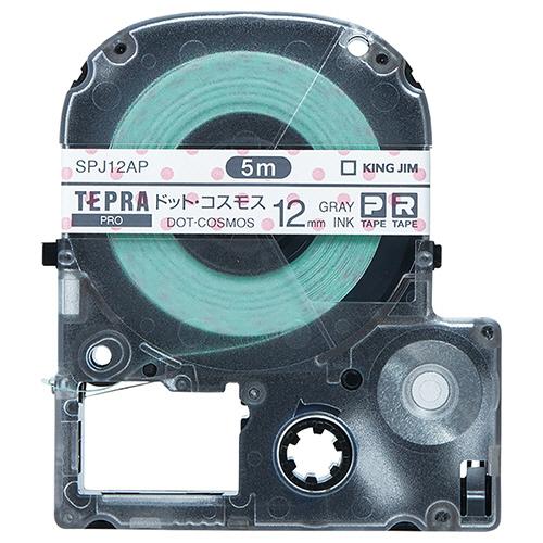 テプラ　ＰＲＯ　テープカートリッジ　マスキングテープ　ｍｔ　ラベル　１２ｍｍ　ドット・コスモス／グレ...