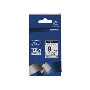 ブラザー　ピータッチ　ＴＺｅテープ　ラミネートテープ　９ｍｍ　白／黒文字　ＴＺＥ−２２１　１個