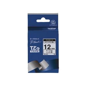 ブラザー　ピータッチ　ＴＺｅテープ　ラミネートテープ　１２ｍｍ　白／黒文字　ＴＺＥ−２３１　１個