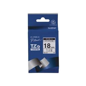 ブラザー　ピータッチ　ＴＺｅテープ　ラミネートテープ　１８ｍｍ　白／黒文字　ＴＺＥ−２４１　１個