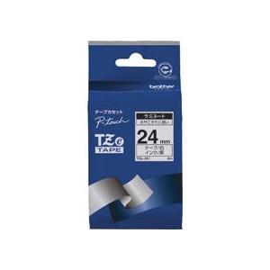 ブラザー　ピータッチ　ＴＺｅテープ　ラミネートテープ　２４ｍｍ　白／黒文字　ＴＺＥ−２５１　１個