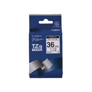 ブラザー　ピータッチ　ＴＺｅテープ　ラミネートテープ　３６ｍｍ　白／黒文字　ＴＺＥ−２６１　１個