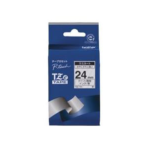 ブラザー　ピータッチ　ＴＺｅテープ　ラミネートテープ　２４ｍｍ　透明／黒文字　ＴＺＥ−１５１　１個