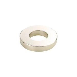ＴＲＵＳＣＯ　ネオジム磁石　外径１０ｍｍ×穴径５ｍｍ×厚５ｍｍ　ＴＮ１０−５ＲＡ−１Ｐ　１個