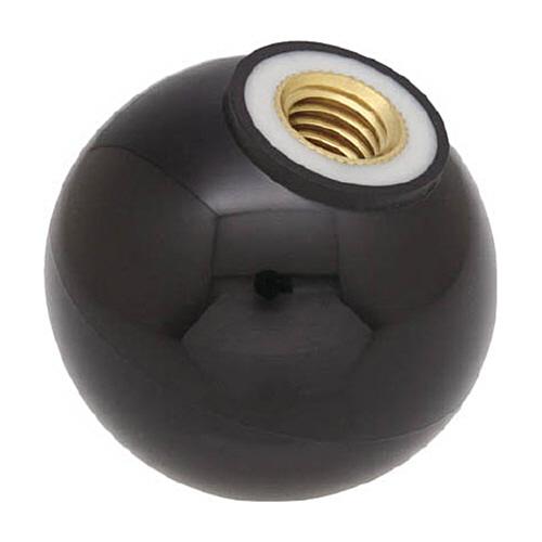 ＴＲＵＳＣＯ　樹脂製握り玉　芯金付　黒　Φ２０×Ｍ６ｍｍ　Ｐ−ＴＰＣ２０−６ＢＫ　１個（直送）