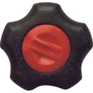 三星産業貿易　三星　フィットノブ　Ｍ１２　本体／黒　キャップ／赤　ＦＩＴ−Ｋ−Ｍ１２−Ｒ−５Ｐ　１パック（５個）　（メーカー直送品）｜tanomail