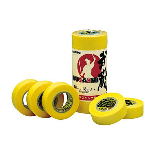 カモ井加工紙　和紙マスキングテープ　武蔵　２４ｍｍ幅　ＭＵＳＡＳＨＩＪＡＮ−２４　１パック（５巻）（...