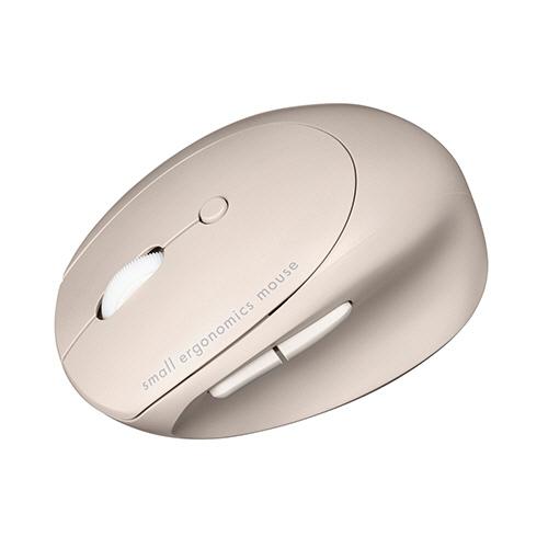 サンワサプライ　静音Ｂｌｕｅｔｏｏｔｈ小型エルゴノミクスマウス（充電式・５ボタン）　ベージュ　ＭＡ−...