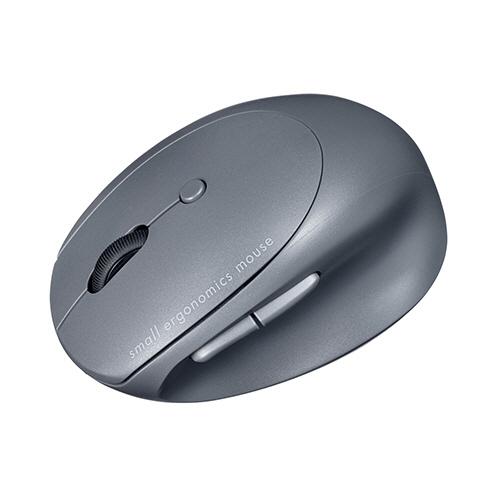 サンワサプライ　静音Ｂｌｕｅｔｏｏｔｈ小型エルゴノミクスマウス（充電式・５ボタン）　ブラック　ＭＡ−...