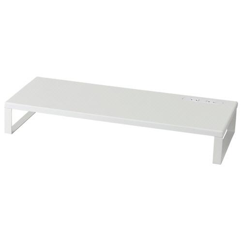 ＣＯＭ　ＳＴＹＬＩＮＧ　コンセント付モニターラック　幅５６０×高さ８５ｍｍ　ホワイト　ＭＲ−０１ＷＨ...